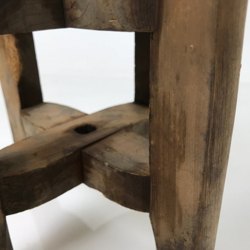 Japanese Wooden Silk Thread Spool Itomaki Vtg Bobbin Frame Spinning Wheel JK824