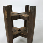 Japanese Wooden Silk Thread Spool Itomaki Vtg Bobbin Frame Spinning Wheel JK825