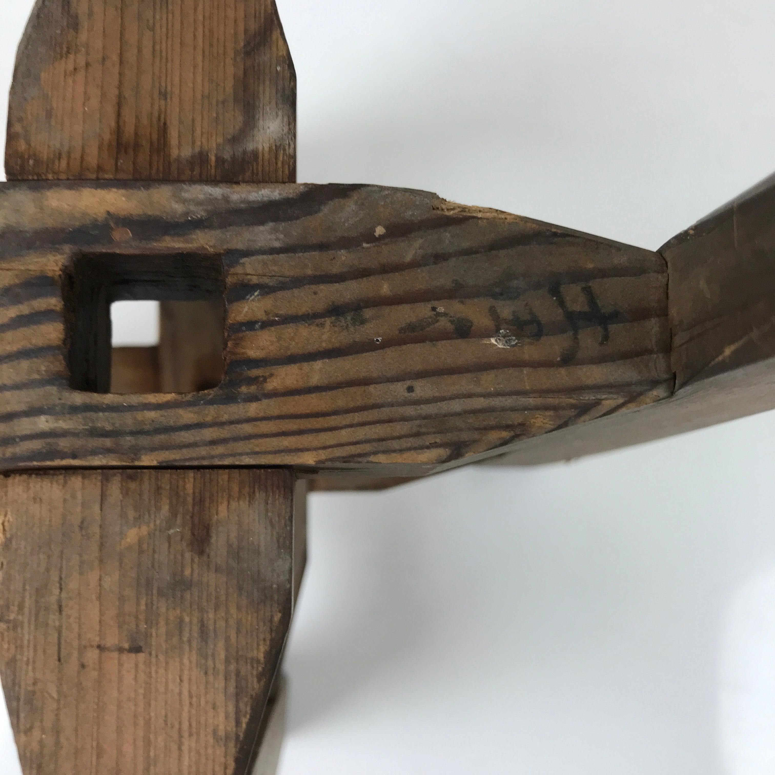 Japanese Wooden Silk Thread Spool Itomaki Vtg Bobbin Frame Spinning Wheel JK825