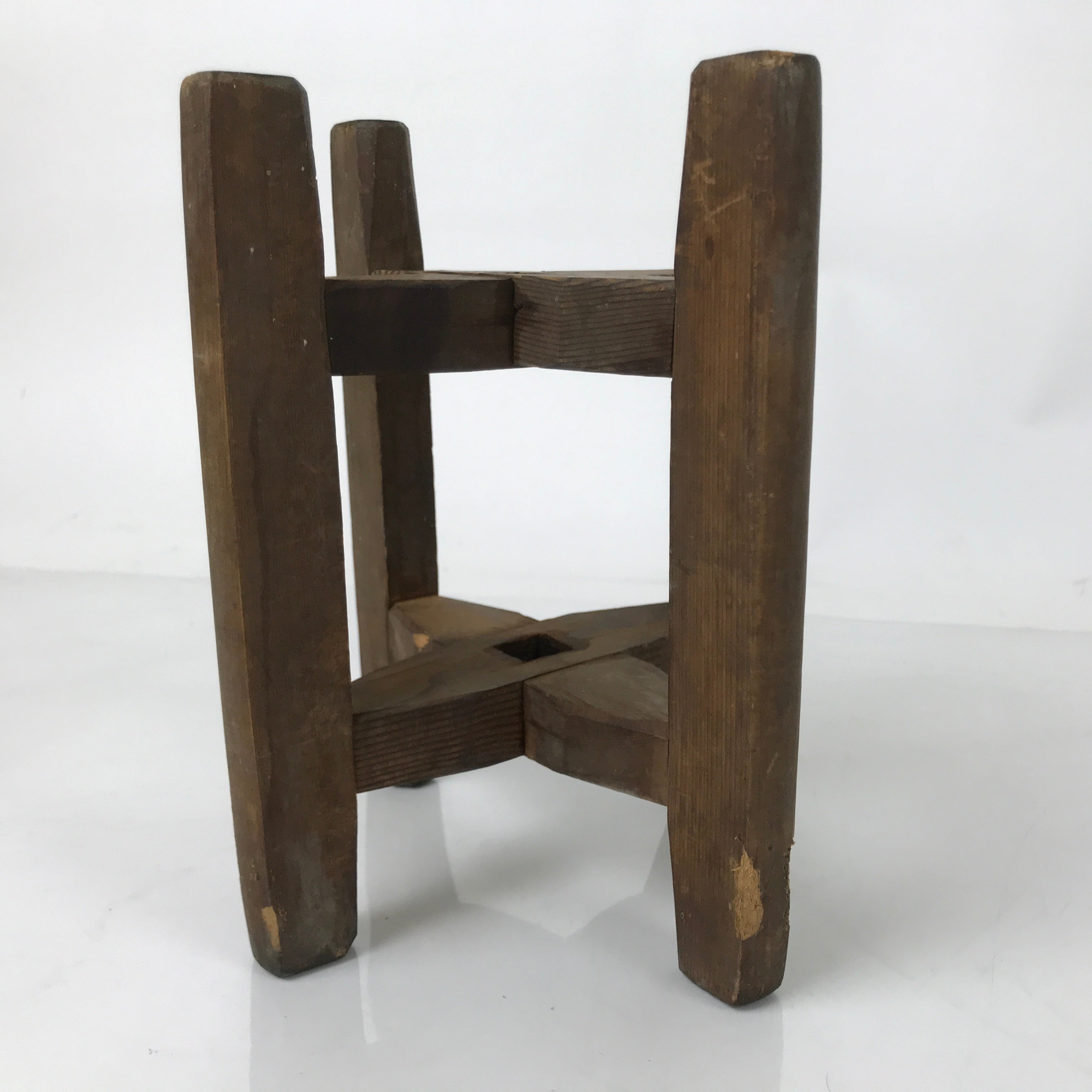 Japanese Wooden Silk Thread Spool Itomaki Vtg Bobbin Frame Spinning Wheel JK825