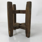 Japanese Wooden Silk Thread Spool Itomaki Vtg Bobbin Frame Spinning Wheel JK825