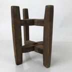 Japanese Wooden Silk Thread Spool Itomaki Vtg Bobbin Frame Spinning Wheel JK825