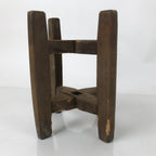 Japanese Wooden Silk Thread Spool Itomaki Vtg Bobbin Frame Spinning Wheel JK825