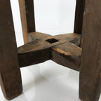 Japanese Wooden Silk Thread Spool Itomaki Vtg Bobbin Frame Spinning Wheel JK825