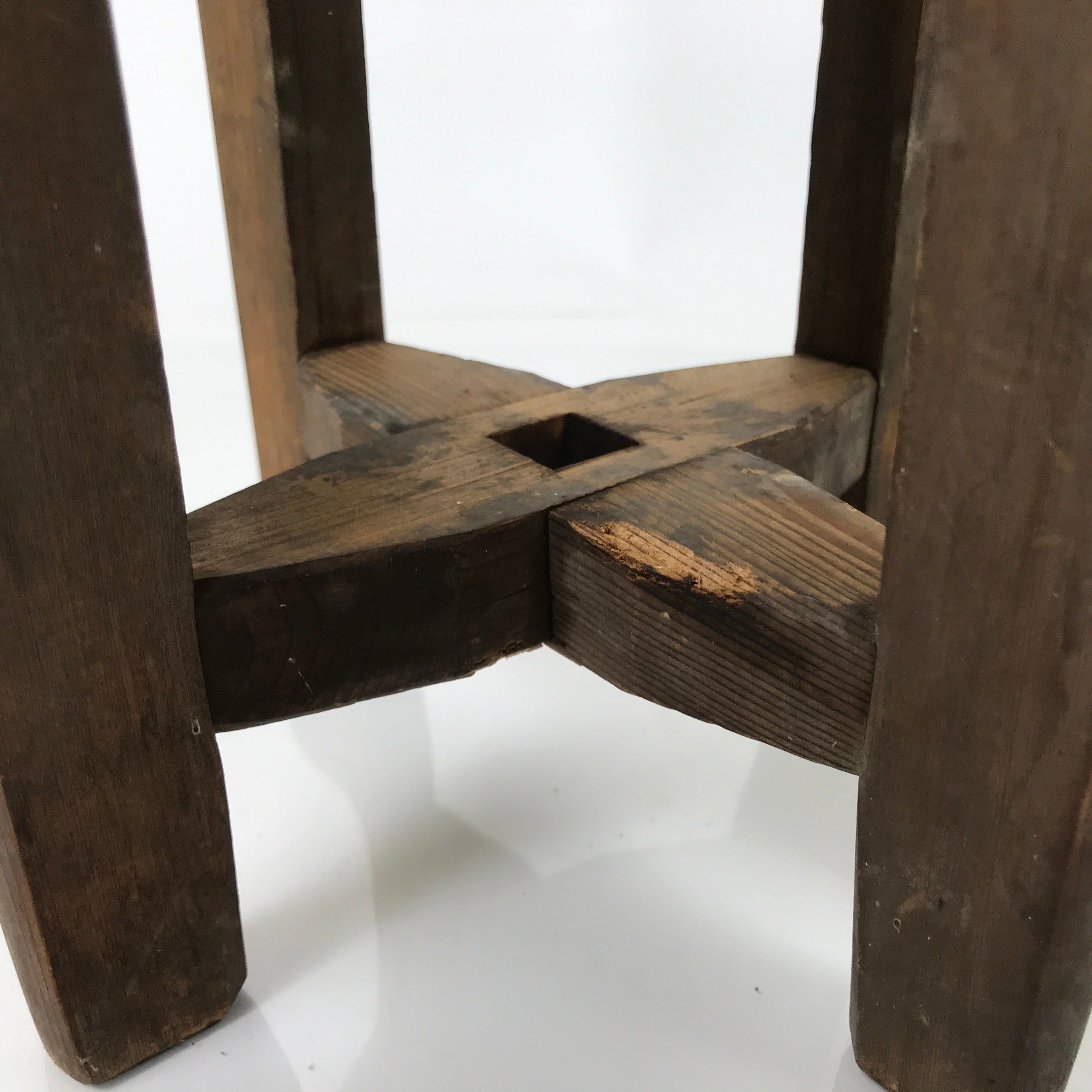 Japanese Wooden Silk Thread Spool Itomaki Vtg Bobbin Frame Spinning Wheel JK825