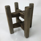 Japanese Wooden Silk Thread Spool Itomaki Vtg Bobbin Frame Spinning Wheel JK826