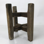 Japanese Wooden Silk Thread Spool Itomaki Vtg Bobbin Frame Spinning Wheel JK826