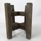 Japanese Wooden Silk Thread Spool Itomaki Vtg Bobbin Frame Spinning Wheel JK826
