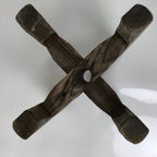 Japanese Wooden Silk Thread Spool Itomaki Vtg Bobbin Frame Spinning Wheel JK826