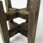 Japanese Wooden Silk Thread Spool Itomaki Vtg Bobbin Frame Spinning Wheel JK826