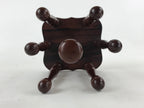 Japanese Wooden Slippers Hanger Rack Vtg 3 Pairs Handle Simple Brown JK604