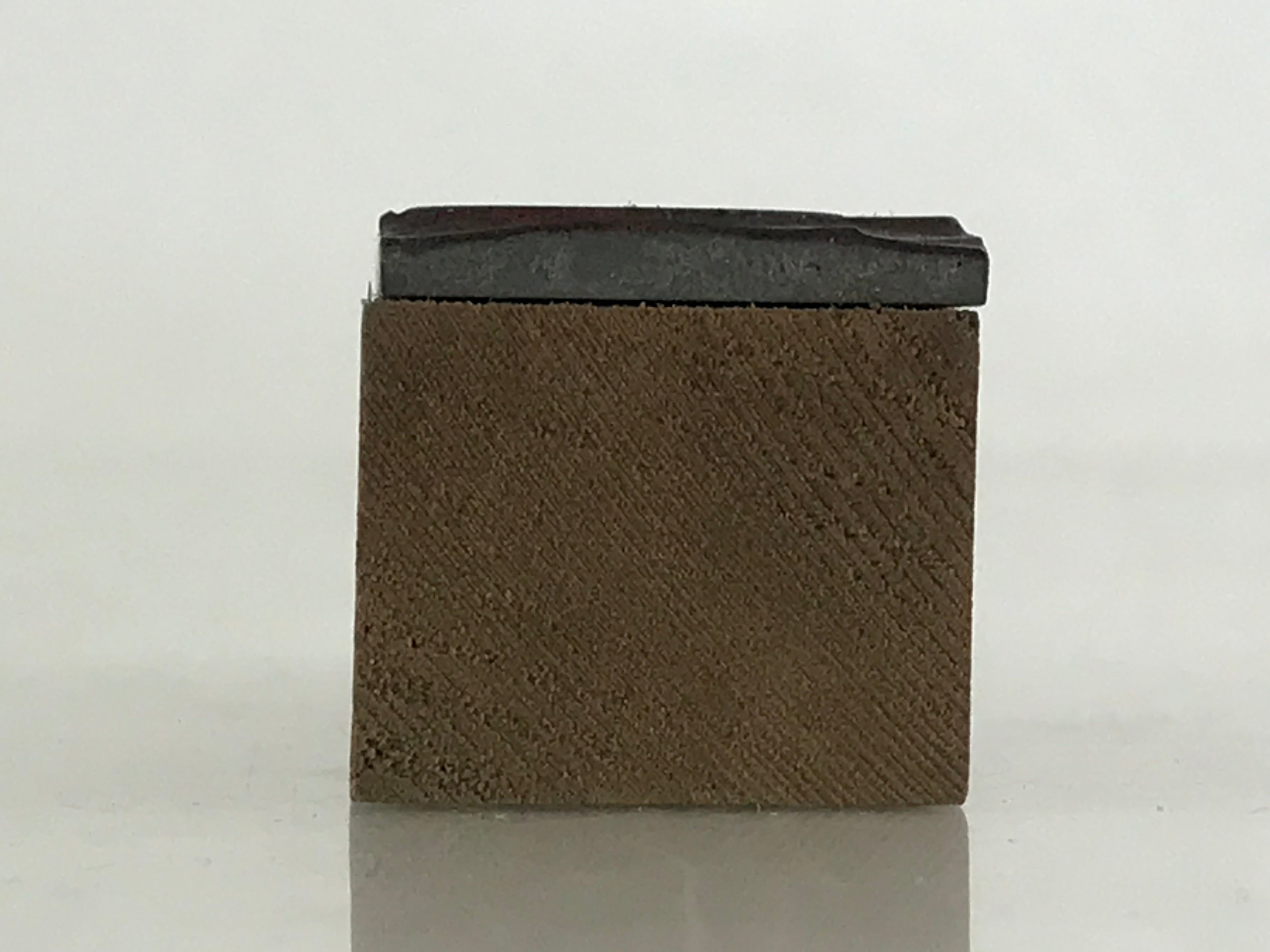 Japanese Wooden Stamp Hanko Inkan Vtg Metal Cherry Blossom Trees HS161