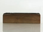 Japanese Wooden Stamp Hanko Inkan Vtg Metal Company Seal Name Address HS158