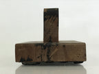 Japanese Wooden Stamp Hanko Inkan Vtg Metal Kanji Design New Year HS170
