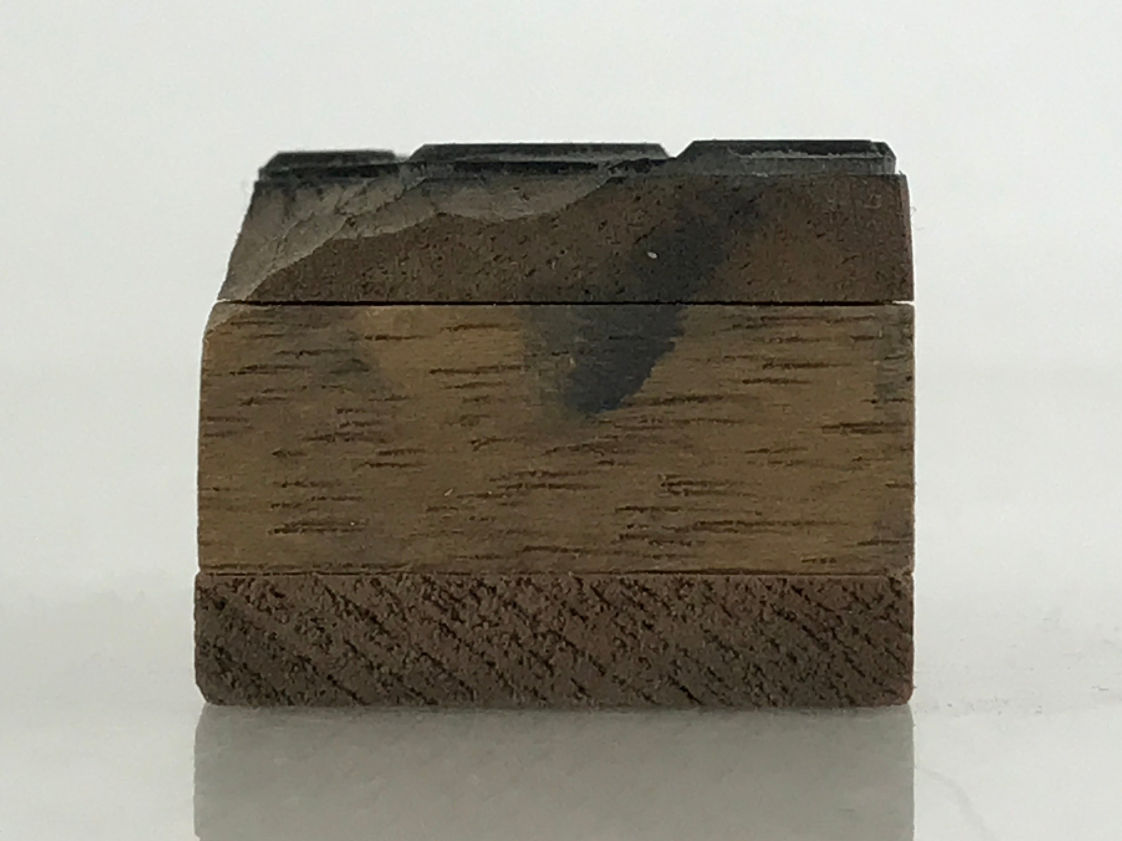 Japanese Wooden Stamp Hanko Inkan Vtg Metal Okina Kitchin Phone Number HS162