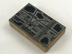 Japanese Wooden Stamp Hanko Inkan Vtg Metal Seal Nagoya Schematic Map HS145