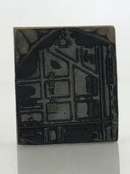 Japanese Wooden Stamp Hanko Inkan Vtg Metal Seal Nagoya Schematic Map HS152