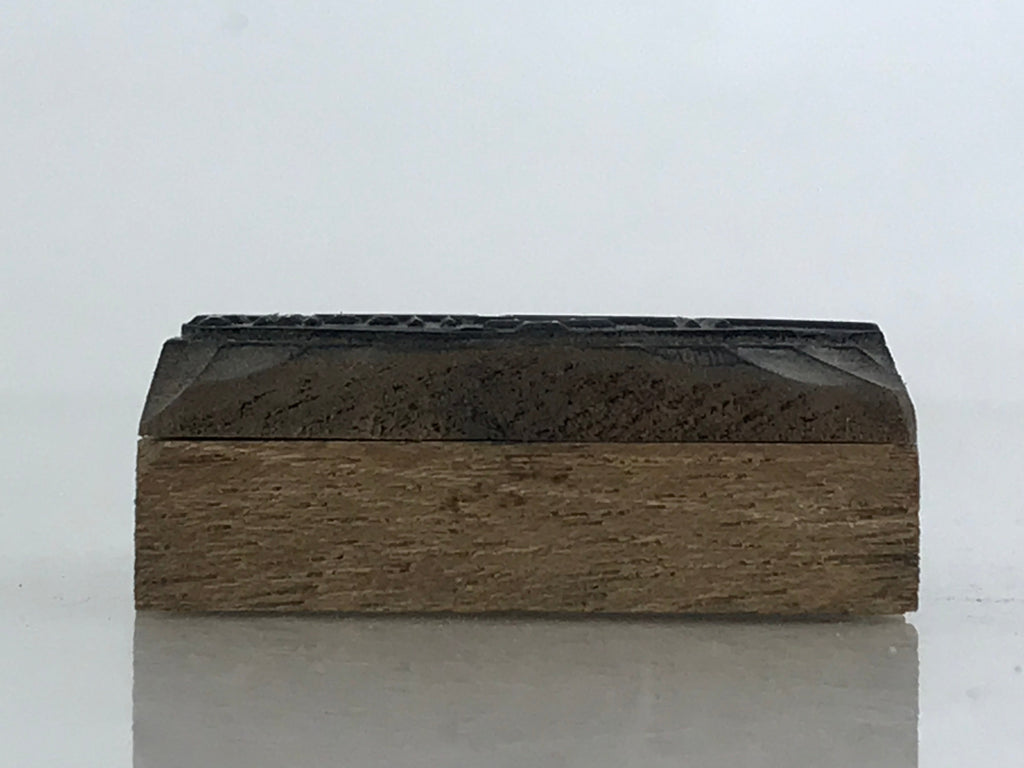 Japanese Wooden Stamp Hanko Inkan Vtg Metal Seal Nagoya Schematic Map HS152