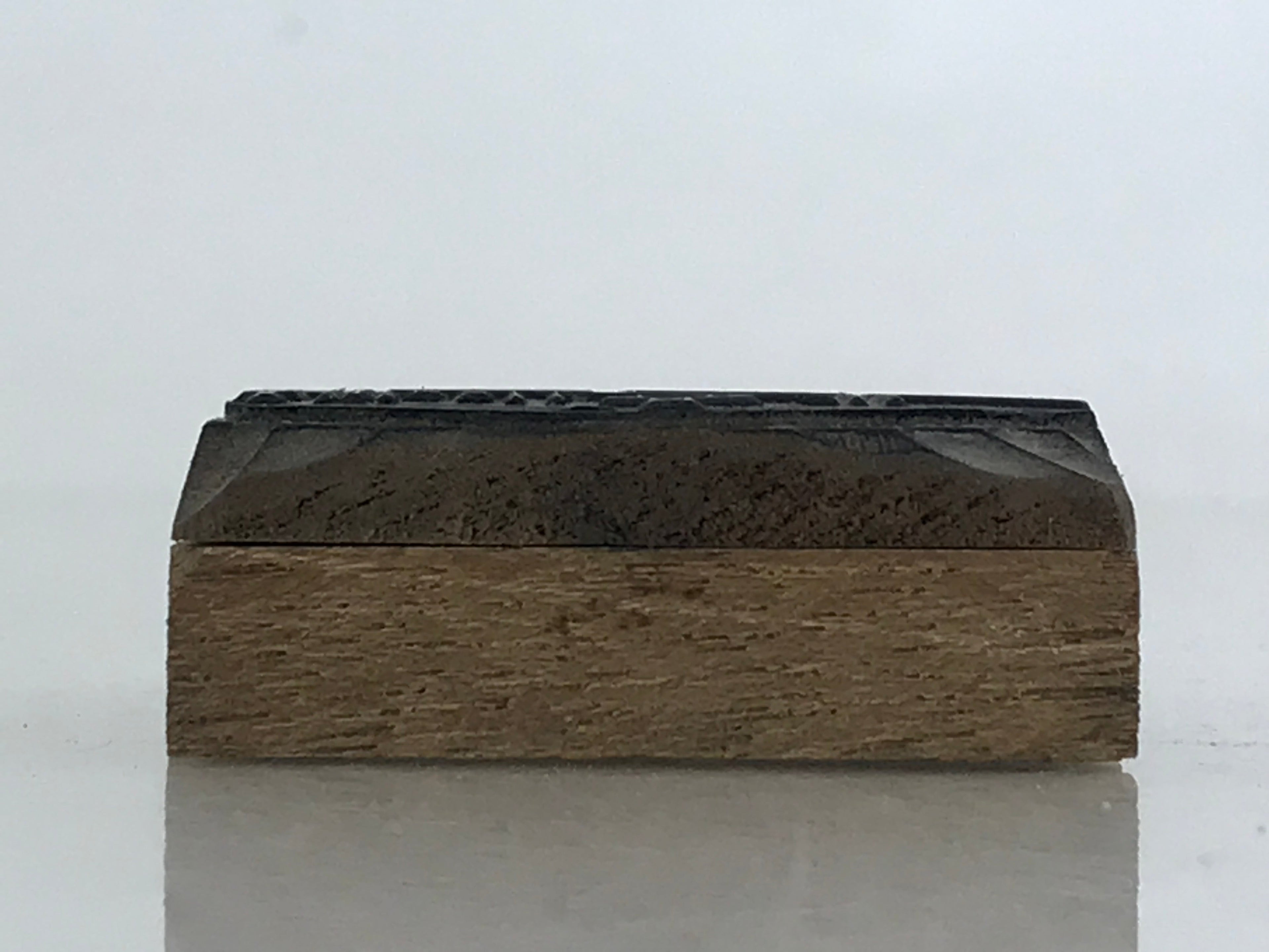 Japanese Wooden Stamp Hanko Inkan Vtg Metal Seal Nagoya Schematic Map HS152