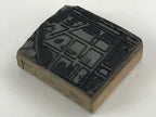 Japanese Wooden Stamp Hanko Inkan Vtg Metal Seal Nagoya Schematic Map HS152