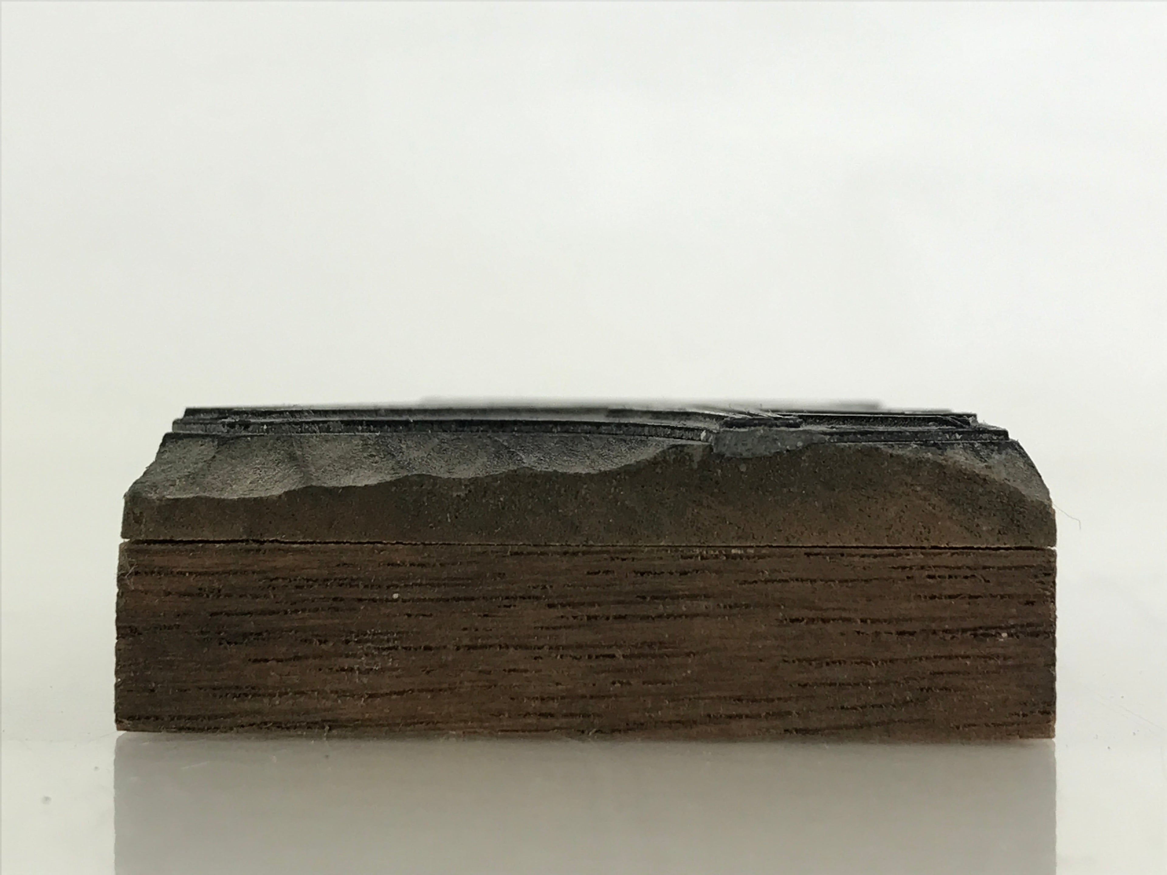 Japanese Wooden Stamp Hanko Inkan Vtg Metal Seal Storage Tank Illustration HS143