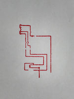 Japanese Wooden Stamp Hanko Inkan Vtg Metal Seal Textile Products Mark Lines HS1