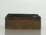 Japanese Wooden Stamp Hanko Inkan Vtg Metal Seal mechanical design HS153