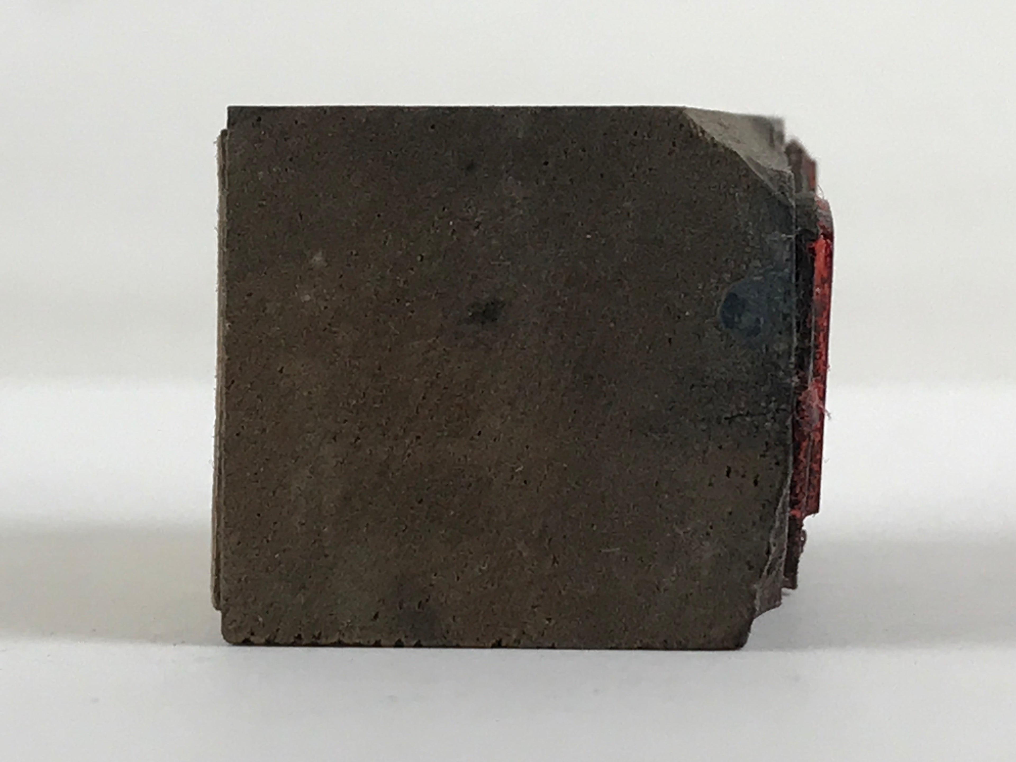 Japanese Wooden Stamp Seal Hanko Inkan Vtg Metal Fish-Shape Office Supplies HS10