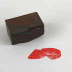 Japanese Wooden Stamp Seal Hanko Inkan Vtg Metal Fish-Shape Office Supplies HS10