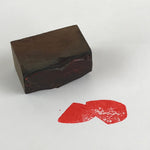 Japanese Wooden Stamp Seal Hanko Inkan Vtg Metal Fish-Shape Office Supplies HS10