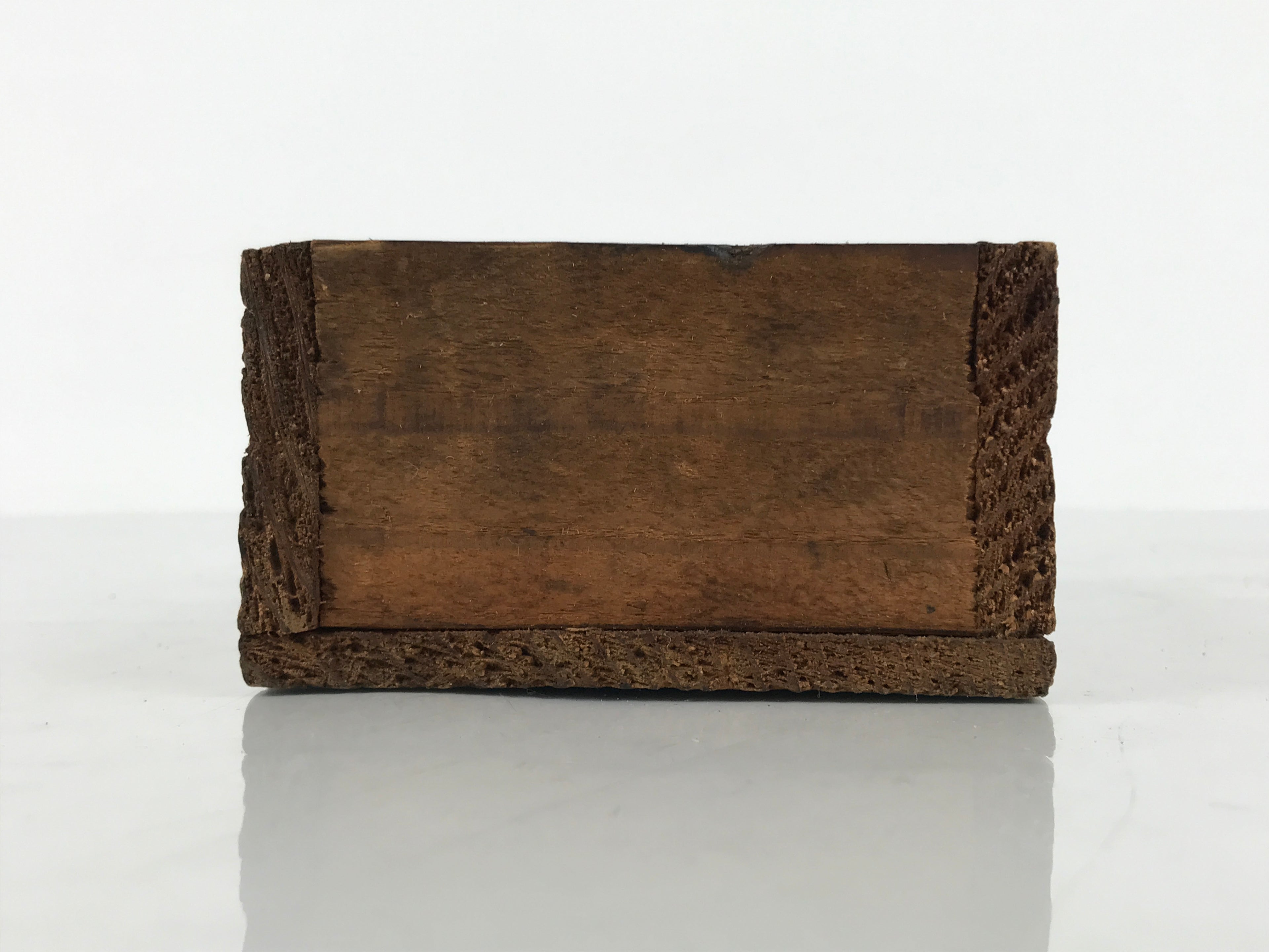 Japanese Wooden Storage Box Inside 10.4x7.9x4.8cm Ikeda Shoten Dark Brown X228