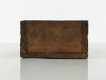 Japanese Wooden Storage Box Inside 10.4x7.9x4.8cm Ikeda Shoten Dark Brown X228