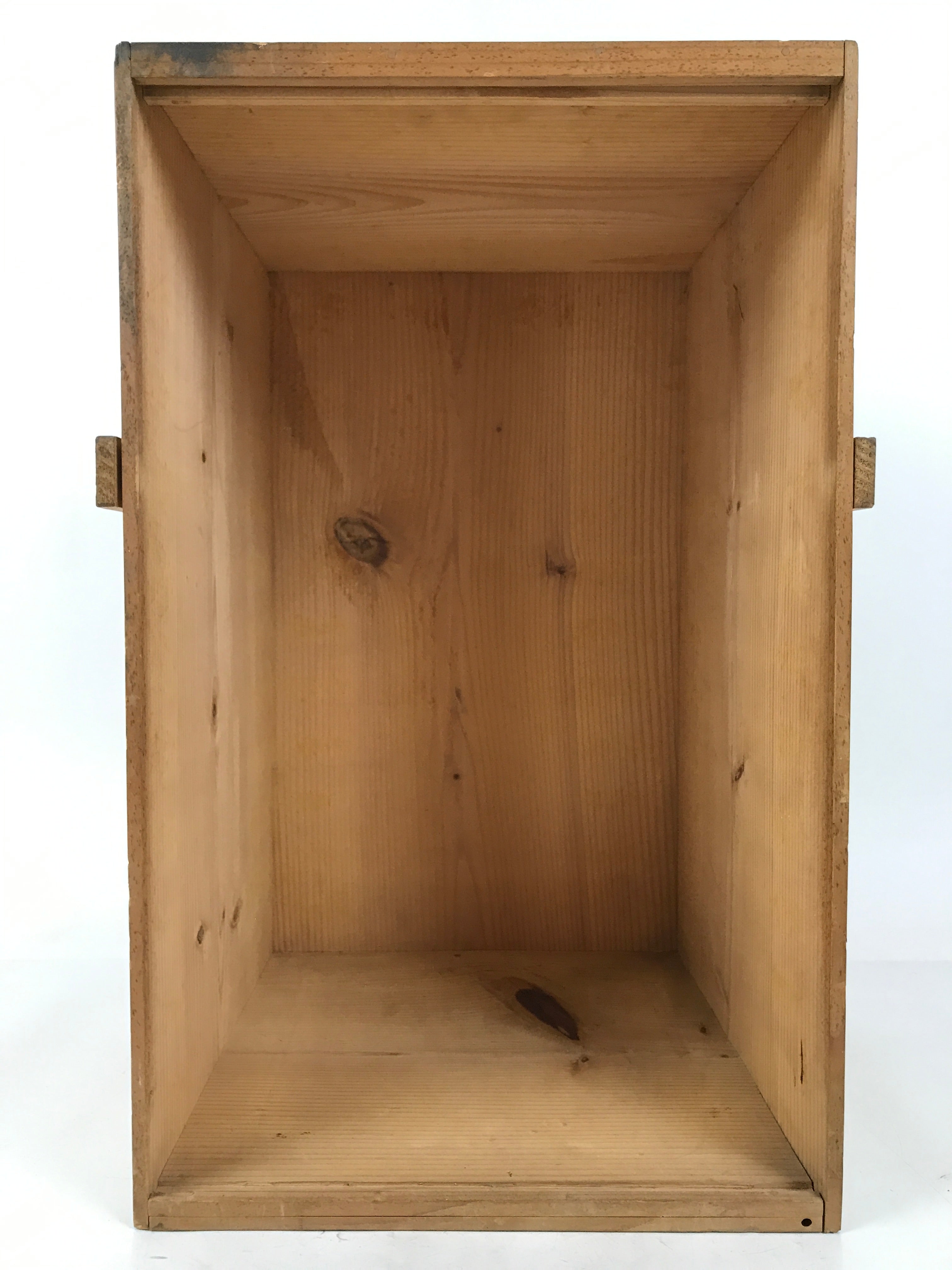 Japanese Wooden Storage Box Vtg Pottery Hako Inside 29x29x47.5cm X212