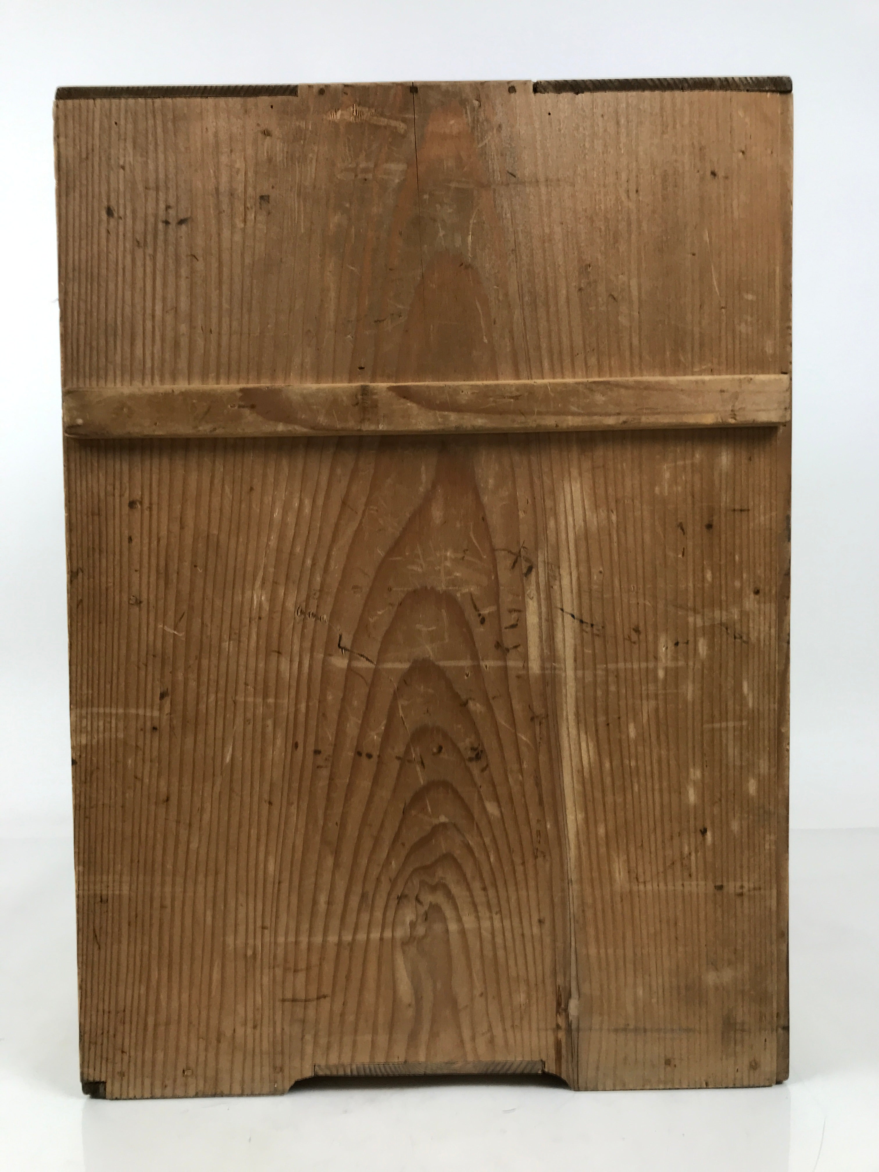 Japanese Wooden Storage Box Vtg Pottery Hako Inside 33.5x33.5x46.5cm X211