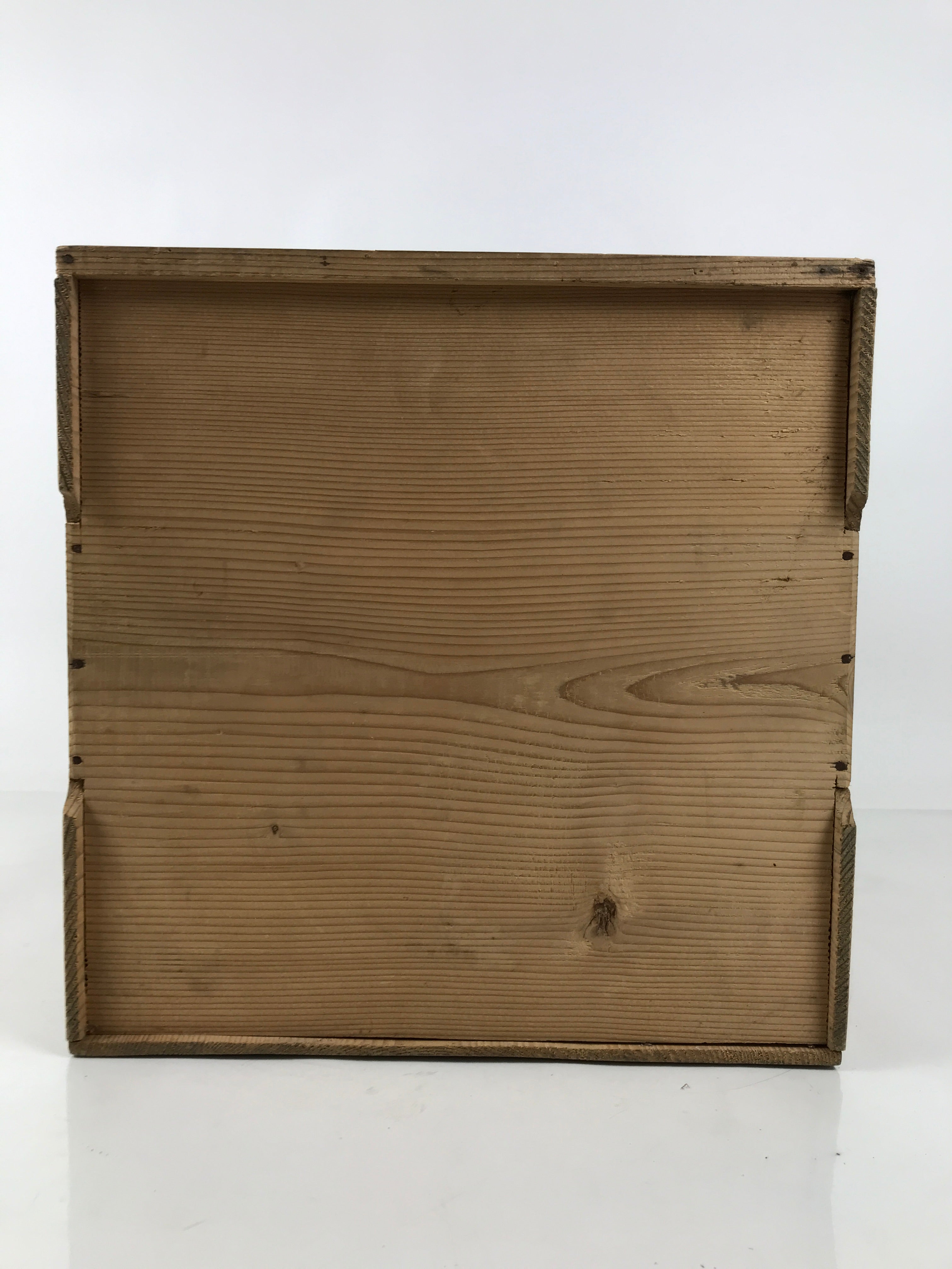 Japanese Wooden Storage Box Vtg Pottery Hako Inside 33.5x33.5x46.5cm X211