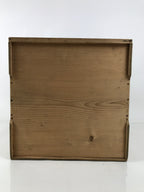Japanese Wooden Storage Box Vtg Pottery Hako Inside 33.5x33.5x46.5cm X211