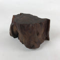 Japanese Wooden Stump Flower Vase Stand Kadai Board Vtg Ikebana Bonsai WT421
