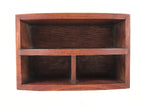 Japanese Wooden Tabletop Organizer Box Vtg Carrier Handle 1 Drawer Sakura JK624