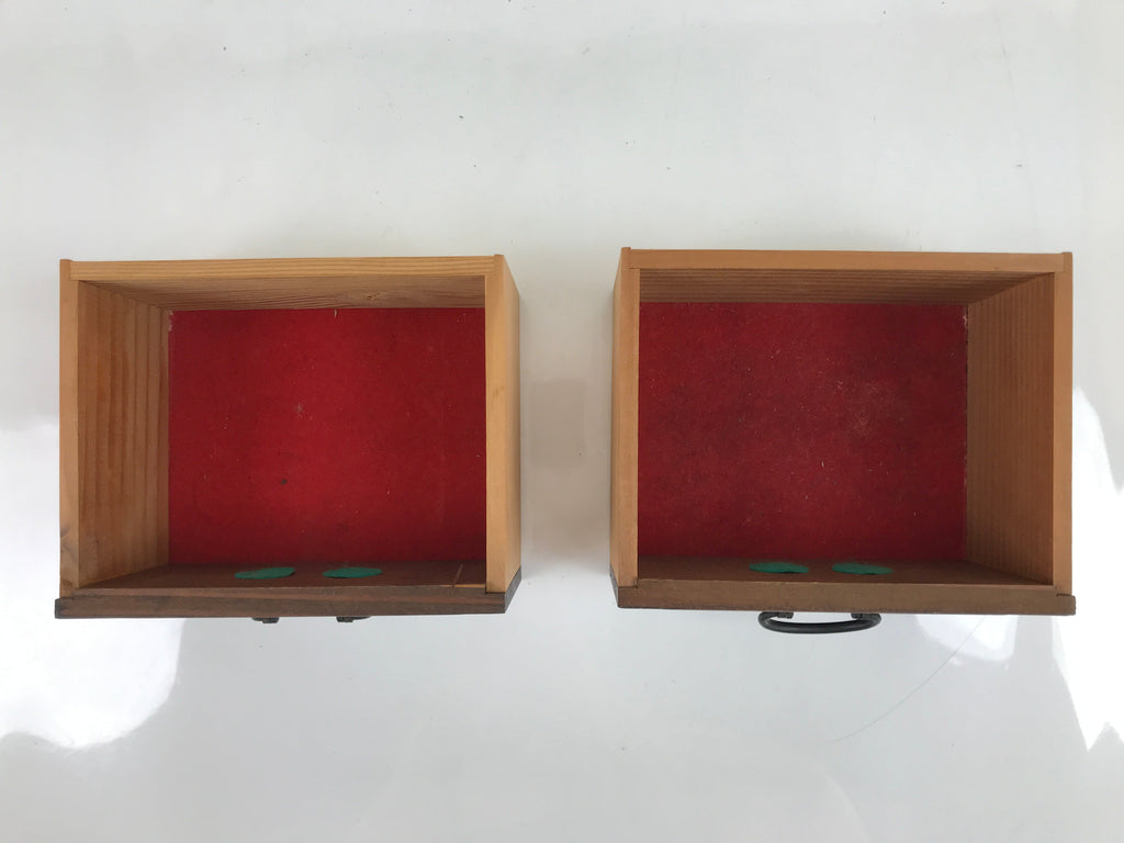 Japanese Wooden Tansu Storage Chest Bookshelf Vtg Trinket Box 2 Drawers T371