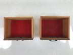 Japanese Wooden Tansu Storage Chest Bookshelf Vtg Trinket Box 2 Drawers T371