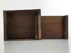 Japanese Wooden Tansu Storage Chest Bookshelf Vtg Trinket Box 2 Drawers T371