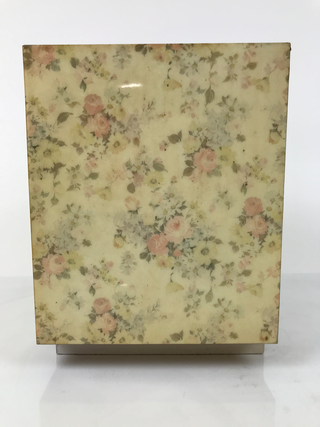 Japanese Wooden Tansu Storage Chest Haribako Vtg Sewing Box 4 Drawer Floral T411