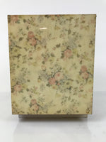 Japanese Wooden Tansu Storage Chest Haribako Vtg Sewing Box 4 Drawer Floral T411