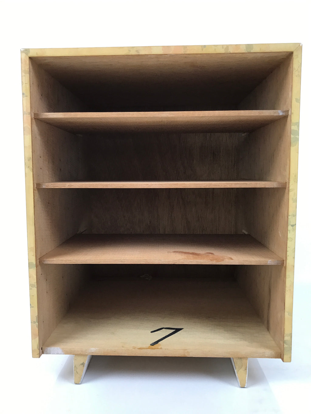 Japanese Wooden Tansu Storage Chest Haribako Vtg Sewing Box 4 Drawer Floral T411