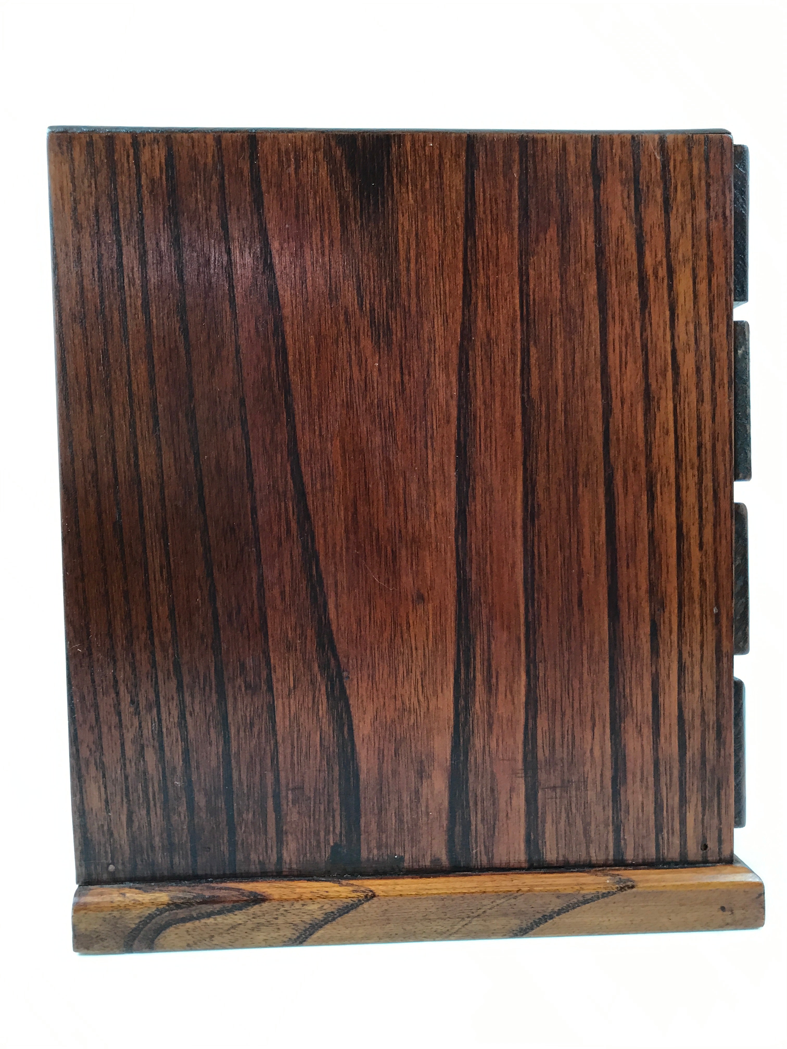 Japanese Wooden Tansu Storage Chest Haribako Vtg Sewing Box 4 Drawers Brown T410