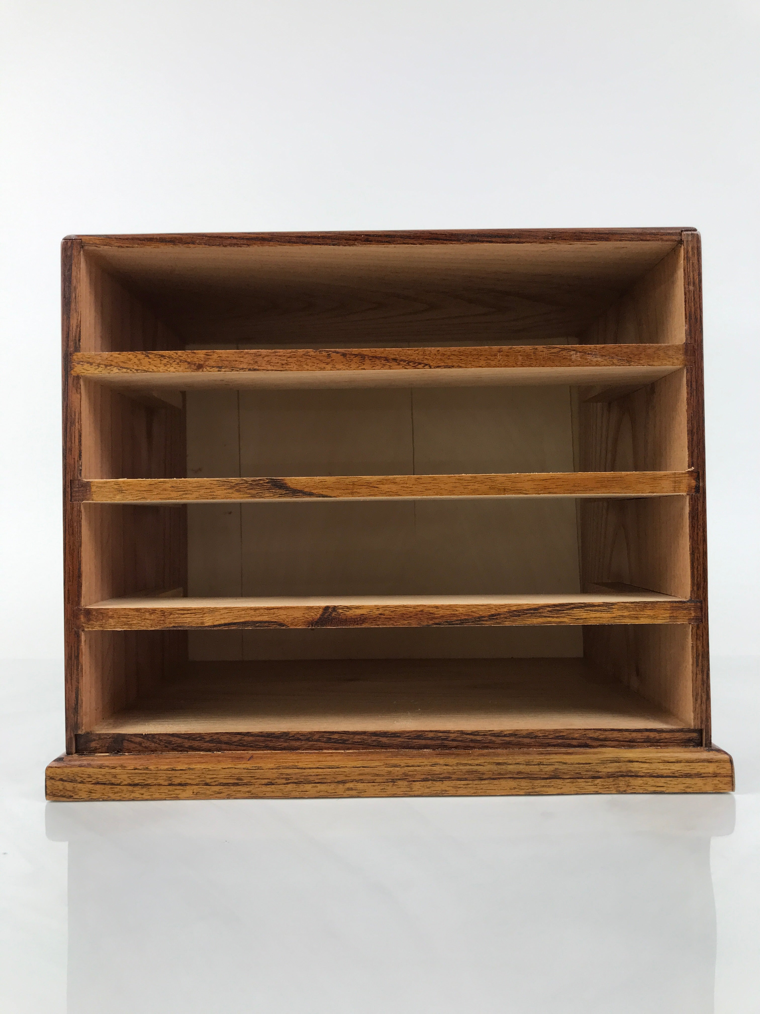 Japanese Wooden Tansu Storage Chest Haribako Vtg Sewing Box 4 Drawers Brown T410