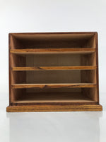 Japanese Wooden Tansu Storage Chest Haribako Vtg Sewing Box 4 Drawers Brown T410