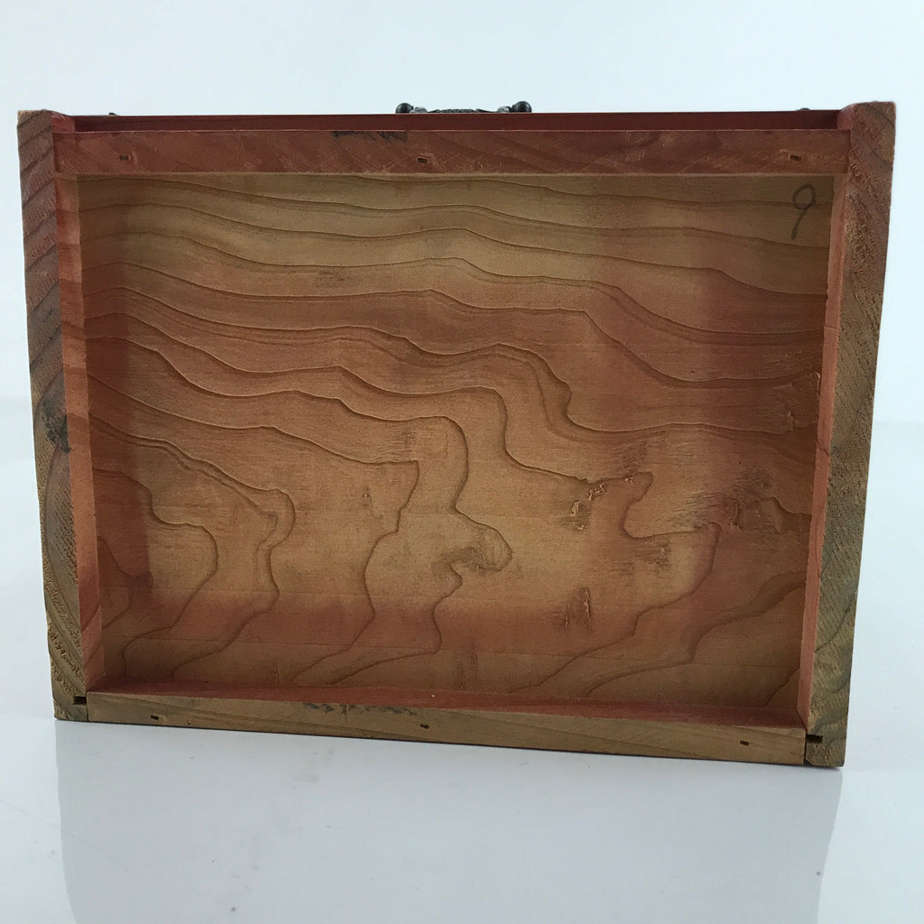 Japanese Wooden Tansu Storage Chest Vtg Haribako 3 Drawers Reddish Brown T377