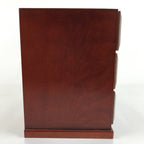 Japanese Wooden Tansu Storage Chest Vtg Haribako 4 Drawers Reddish Brown T380