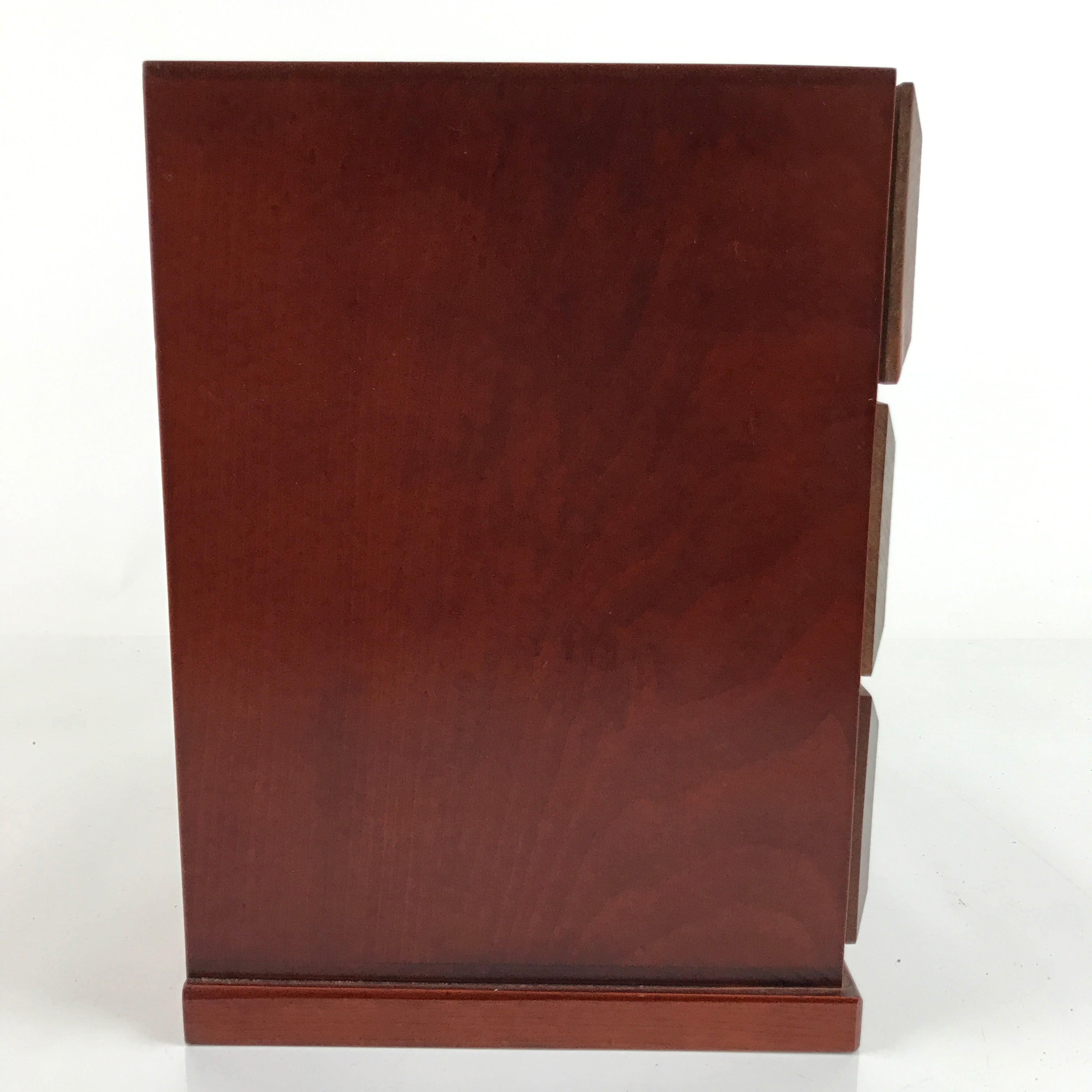 Japanese Wooden Tansu Storage Chest Vtg Haribako 4 Drawers Reddish Brown T380